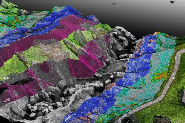 3D point cloud of a landslide