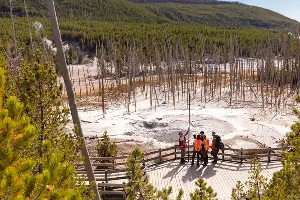 Photogrammetric survey of a geothermal site in Yellowstone
